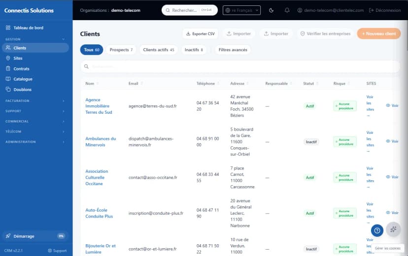 Module Clients Clientelec